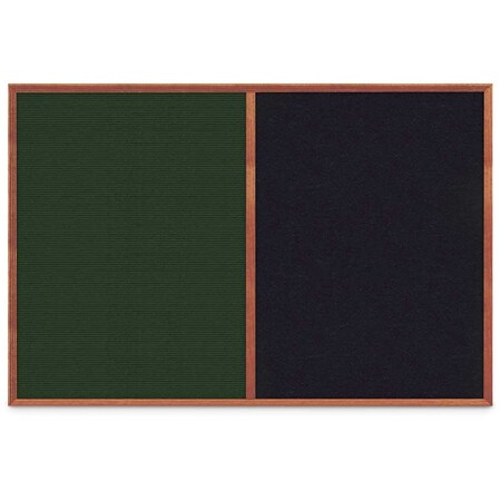 United Visual Products Slim Style Indoor Enclosed Corkboard, 30 UV503SCH-BLACK-MEDGRY